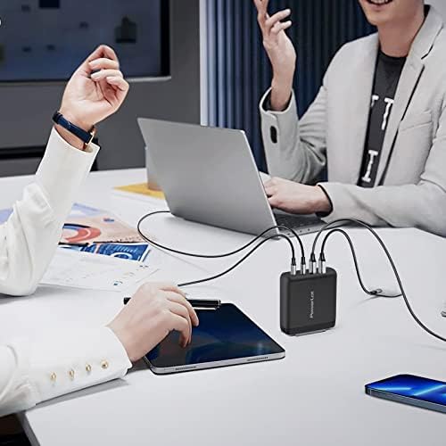 100 W USB-C Power Adapter – Ultra-Fast Wall Charger with PD 3.0 Technology, 6 ft 5 A Cable – Universal Compatibility for Mac Book, i Pad, i Phone 14, Pixel, Chromebook & USB-C Laptops – Compact, Durable & Safe Charging Solution for Home and Travel