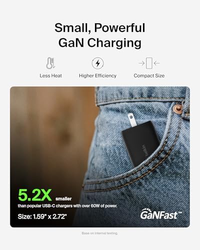 Belkin 65 W Dual USB-C Fast Charger Block – Super Charging PD3.0 with Ga N Efficiency for i Phone 16, Samsung Galaxy S25, Mac Book & More – Dual Port Power Adapter for Rapid Device Charging – Sleek White Design for Modern Aesthetics – Ideal for Multitasking and On-the-Go Lifestyle