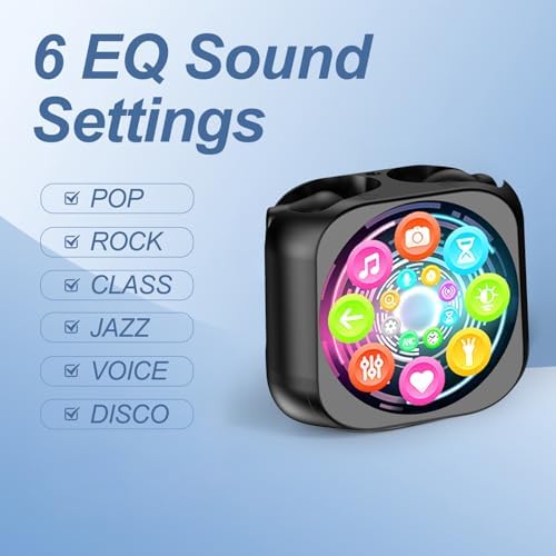 Cutting-Edge Bluetooth 5.4 Wireless Earbuds with Advanced Noise Cancellation & Intuitive Touch Control – IP5 Waterproof for All-Weather Performance, Immersive Deep Bass Sound, and Customizable 6 EQ Settings – Perfect for Active Lifestyles and Daily Use (Sleek Black)