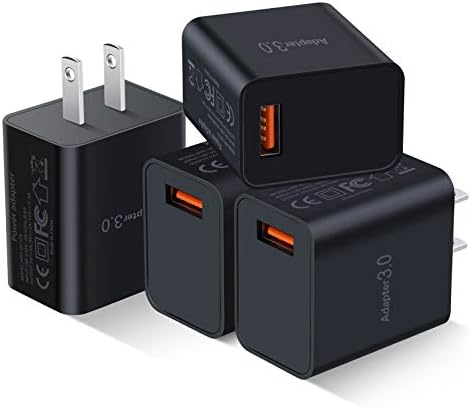 High-Speed 18 W USB Fast Charge 3.0 Wall Charger 4-Pack by Besgoods – Universal Compatibility for i Phone 14 Pro Max, Galaxy & Android Devices – Compact Travel-Friendly Design with Enhanced Safety Features