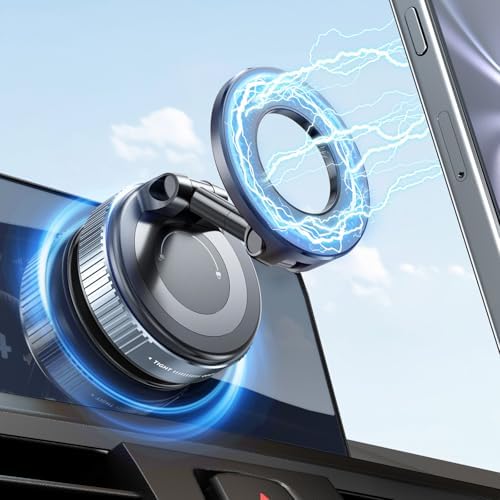 Vacuum Magnetic Phone Holder, Magnetic Car Phone Holder Mount Dual Ided Suction Vacuum, Foldable 360° Adjustable Cell Phone Stand Mount for All Smartphones & All Car Models – Enhanced Compatibility and Speed Vacuum Magnetic Phone Holder, Magnetic Car Phone Holder Mount Dual Ided Suction Vacuum, Foldable 360° Adjustable Cell Phone Stand Mount for All Smartphones & All Car Models – Enhanced Compatibility and Speed