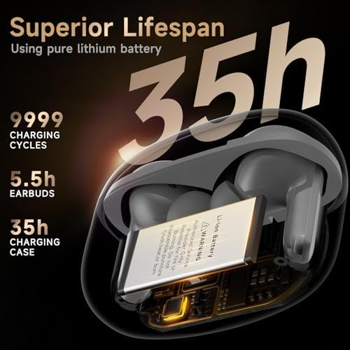 Experience Unmatched Sound with Bluetooth 5.4 Wireless Earbuds – Studio-Grade Audio, Deep Bass, and Advanced Noise Cancellation for Crystal Clear Calls – IPX6 Waterproof Design for Active Lifestyles, Enhanced Comfort with Memory Foam Tips, and an Incredible 10-Year Battery Life in a Stylish Blue Finish. Perfectly Engineered for Audiophiles and Casual Listeners Alike, These Earbuds Offer Seamless Connectivity, Making Them Your Ideal Companion for Workouts, Commuting, or Relaxation. Elevate Your Listening Experience and Stay Connected Effortlessly with Long-Lasting Performance and a Lightweight, Durable Construction Tailored to Your Lifestyle. Choose Quality Sound Today!