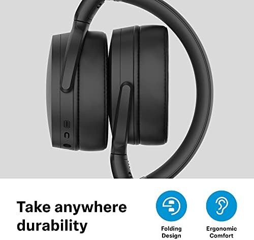 Sennheiser HD 450 BT Wireless Over-Ear Headphones – Immerse Yourself in Premium Sound with Bluetooth 5.0, 30-Hour Battery Life, and Superior Active Noise Cancellation – Perfect for Music Lovers and Professionals on the Go – Sleek Black Design for Unmatched Style and Comfort