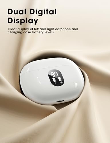 Elevate Your Listening Journey with Advanced Wireless Bluetooth Earbuds – Immersive Deep Bass Audio, Ultra-Long 48-Hour Battery Life, Lightweight Design for Ultimate Comfort, IPX7 Waterproof Rating for Active Use, AI-Enhanced Hands-Free Calling, Seamless Compatibility with i Phone & Android Devices