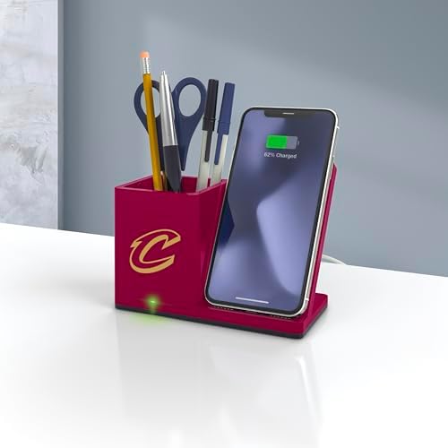 SOAR Smart Wireless Charger & Stylish Desktop Organizer – Fast 10 W Charging for Qi-Enabled Devices, Clutter-Free Workspace Solution with Built-in Storage and Safety Features