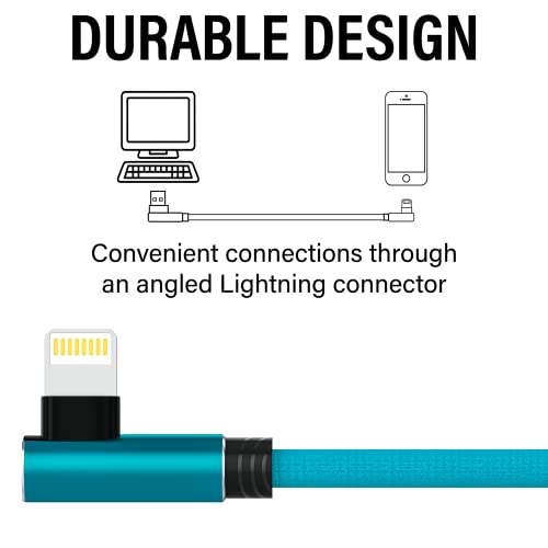Ironten Lightning Charger 5-Pack – 6 ft Nylon Braided Fast Charging Cables for i Phone 14/13/12/11 Pro Max & i Pad – MFi Certified, Durable, Multi-Color Design for Effortless Power on the Go