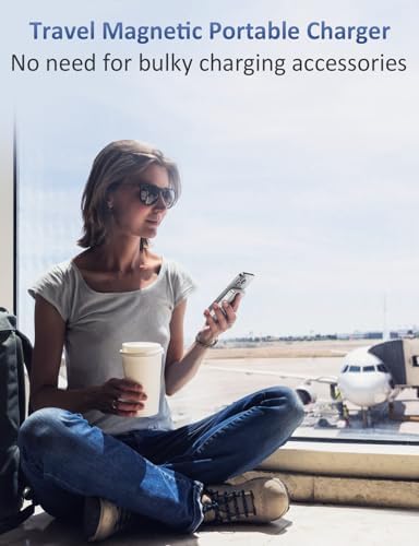 Ultimate 5-in-1 Mag Safe Battery Pack – 10,000 m Ah Portable Charger with Built-in Cable for Fast USB-C Charging | Compatible with i Phone 16/15/14/13 Pro/Pro Max & Samsung Series | Enhanced Magnetic Hold & Versatile Multi-Device Charging Solution | Ideal for On-the-Go Power Needs