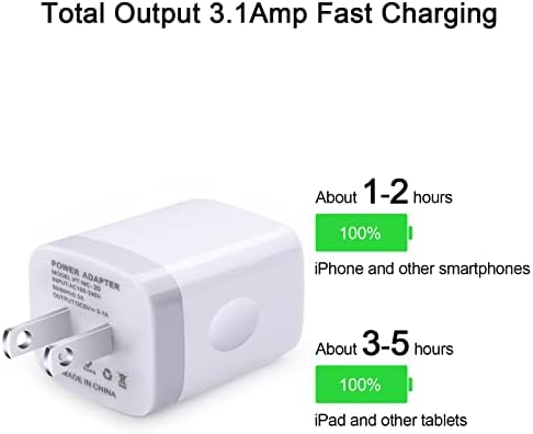 Power Up Your Devices with the Ultimate 18 W USB Wall Charger Adapter – Fast Charging Multi-Port Cube for i Phone 6-16, i Pads & Samsung Smartphones – Compact & Portable Charging Solution for Home and Travel – Reliable 3-Ports Charger Block with Enhanced Circuitry for Maximum Safety and Efficiency