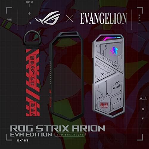 ROG Strix Arion M.2 NVMe SSD Enclosure: High-Speed USB 3.2 Gen 2 Type-C with Aura Sync RGB Lighting, Tool-Free Installation & Enhanced Compatibility for PCIe SSDs 2280/2260/2242/2230 – Ideal for Gamers and Content Creators