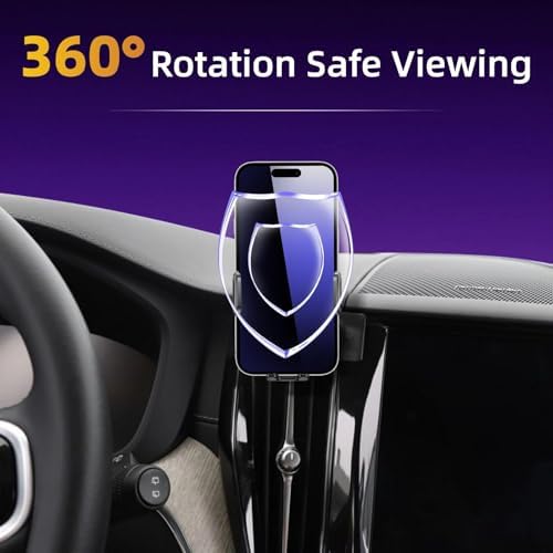 Ultimate Adjustable Car Phone Mount for Volvo XC60 (2018-2023) – Versatile 360-Degree Cradle for 4-7 Inch Smartphones | Hands-Free Driving Safety & Premium Durability | Essential Accessory for Modern Volvo Owners