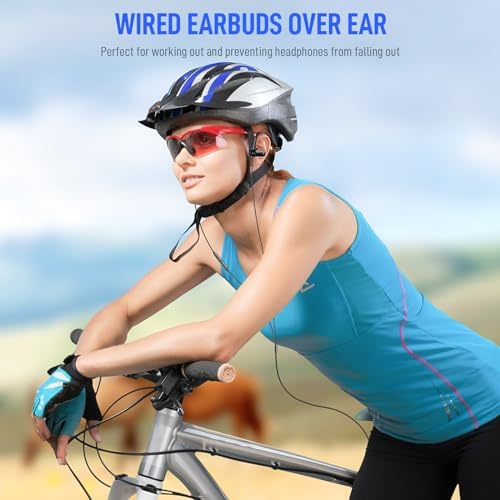 Ultimate USB C Over-Ear Sport Headphones for Active Users – Secure Hook Design for i Phone 16 & Samsung Galaxy S24 – High-Fidelity Wired Earbuds with Built-In Mic for Unmatched Comfort and Sound Quality During Workouts and Daily Activities