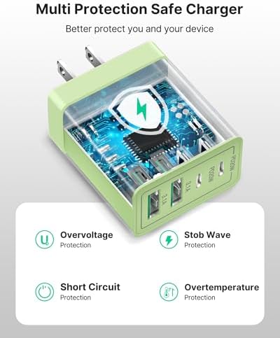 Aiminu 40 W 4-Port USB C Wall Charger Block 3-Pack – Efficient PD Fast Charging Solution for i Phone 15/14/13/12/11/Pro Max, i Pad & Android Devices – Ideal for Home, Travel, and Multi-Device Power Needs