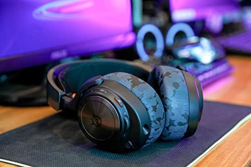 Upgrade Your Sound: WC Premium Replacement Earpads for Steelseries Arctis Nova Pro Wireless by Wicked Cushions | Enhanced Comfort with Thick, Soft Leather & Superior Durability | Red Camo Design for Distinctive Style & Optimal Sound Isolation