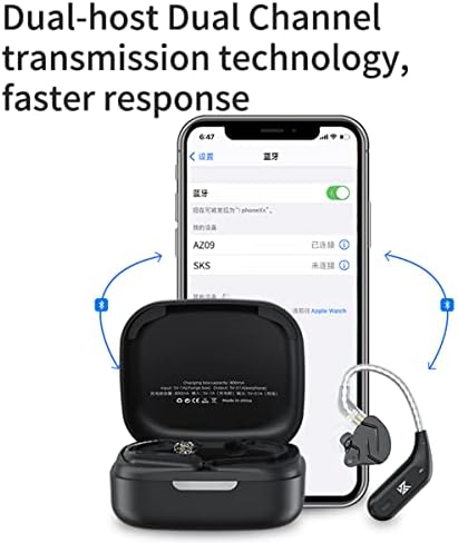 KZ AZ09 Bluetooth 5.4 Module – Premium Waterproof Wireless Ear Hook with Exceptional Battery Life for KZ ZST/ZSTX/ZS10/AS06/AS10/BA10/ZSR/ES4 (B Pin) – Unmatched Audio Freedom and Ergonomic Comfort for Active Lifestyles