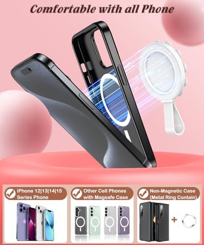 Magnetic Suction Cup Mount for Mag Safe Devices – Effortless Hands-Free Phone Holder with Premium Anti-Slip Silicone Grip for Content Creators – Ultra-Stable, Lightweight Accessory Perfect for Tik Tok and Photography on the Move