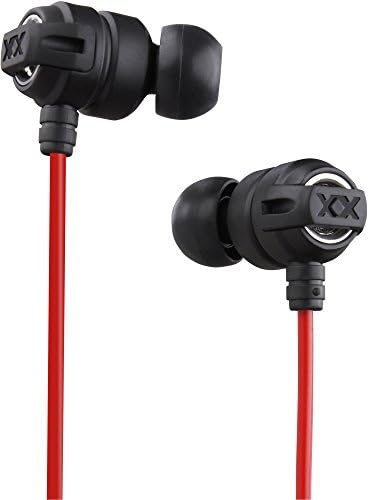 JVC HAFX1 Xtreme-Xplosivs Earbuds – Premium Deep Bass Wired Headphones with Enhanced TV & PC Compatibility, Lightweight Comfort & Tangle-Free Design for Exceptional Sound Quality in Black & Red