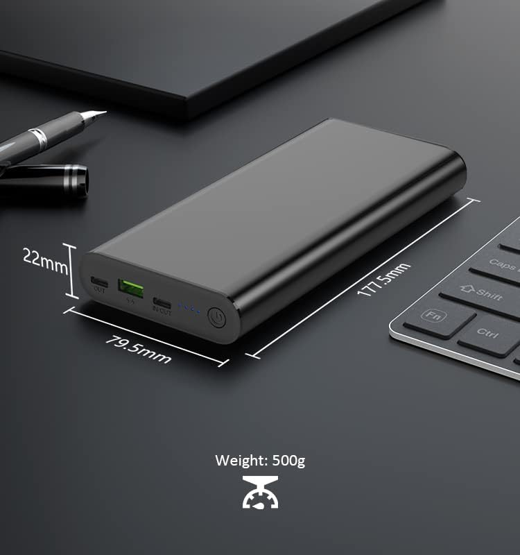 Sun Jack 100 W High-Capacity Portable Power Bank – 25600 m Ah Quick Charge Battery Pack with Dual USB-C & USB 3.0 Ports, Rapid Re-Charge Technology, E-Marker Cable for Ultimate Device Compatibility and Efficiency
