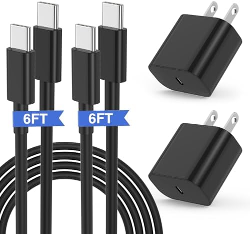 High-Efficiency 20 W USB-C Fast Charger for i Phone 16 & i Pad Pro – Versatile 6 ft & 10 ft Type C Charging Cables with Robust Wall Adapter for Quick Power Boosts – Perfect for i Phone 16 Pro Max, 15 Plus, and All i Pad Models – Maximize Your Charging Flexibility and Efficiency