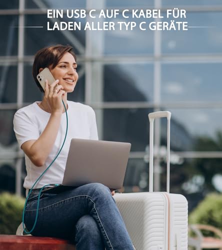 sweguard 100 W USB C to USB C Charger Cable [3.3 ft, 2-Pack] – Ultimate Fast Charging Solution for i Phone 15 & 16 Pro Max, Mac Book, i Pad Pro, and Samsung Galaxy S Series – Durable, High-Speed Compatibility for All Your Devices