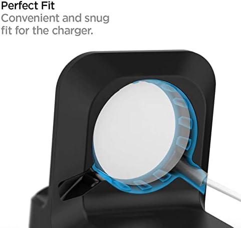 Spigen S350 Apple Watch Charger Stand – Durable TPU Dock with Non-Slip Base for Enhanced Stability and Fast Charging – Compatible with Ultra 2/1, Series 10, SE2, and More – Optimal Charging Solution for All Apple Watch Sizes – Sleek Design for Desk or Nightstand Use