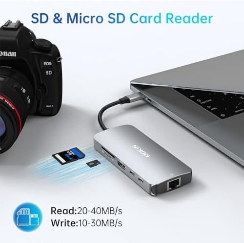 Transform Your Mac Book Workflow with Our 9-in-1 USB C Adapter: A High-Performance Connectivity Hub Featuring 3 USB Ports, HDMI Output, RJ45 Ethernet, 100 W Power Delivery, and SD/TF Card Reader – Ideal for Professionals and Students Seeking Seamless Data Transfer and Versatile Connectivity
