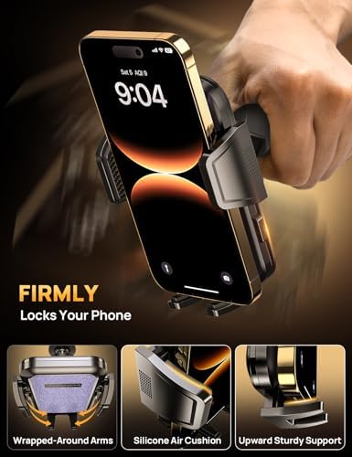 Universal CD Slot Car Phone Mount by GUANDA TECHNOLOGIES – Premium Adjustable Anti-Slip Holder for i Phone & Android Devices with Versatile Air Vent Clip for Safe Navigation and Enhanced Accessibility