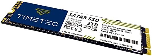 Timetec 256 GB M.2 2280 SATA III SSD – Lightning-Fast 550 MB/s Read Speeds with 3 D NAND Tech – Elevate Your Desktop & Laptop Performance – Ideal Upgrade for Gamers & Creators – Unmatched Reliability & Speed!