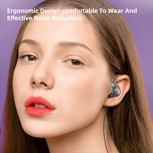 Transform Your Listening Journey with QKZ ZXT Hi-Fi In-Ear Monitors – Pro-Grade Gaming Earbuds with Detachable Cable for Musicians and Gamers – Experience Unmatched Audio Clarity, Versatile Device Compatibility, and Fashion-Forward Transparent Design for All-Day Comfort