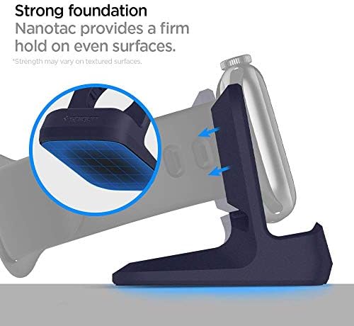 Spigen S350 Apple Watch Charger Stand – Durable TPU Dock with Non-Slip Base for Enhanced Stability and Fast Charging – Compatible with Ultra 2/1, Series 10, SE2, and More – Optimal Charging Solution for All Apple Watch Sizes – Sleek Design for Desk or Nightstand Use