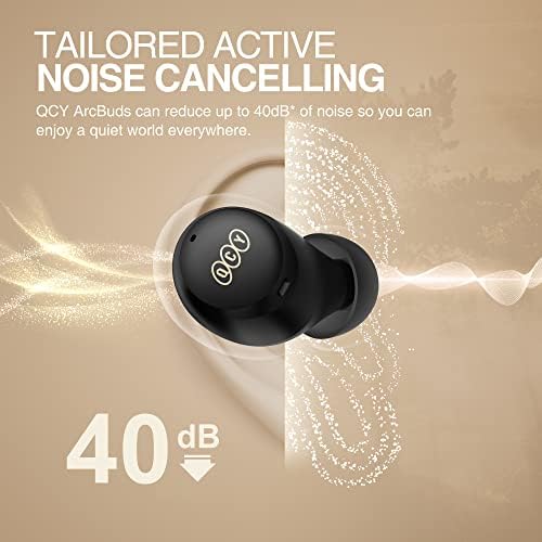 QCY HT07 Wireless Earbuds with Multi-Mode Active Noise Cancelling – AI-Enhanced Call Clarity, 6 Mics for Optimal Voice Quality, 32-Hour Battery Life, Customizable EQ via App, Bluetooth 5.2 for Seamless Connectivity, Anti-Wind Noise, Perfect for Music Lovers and Professionals