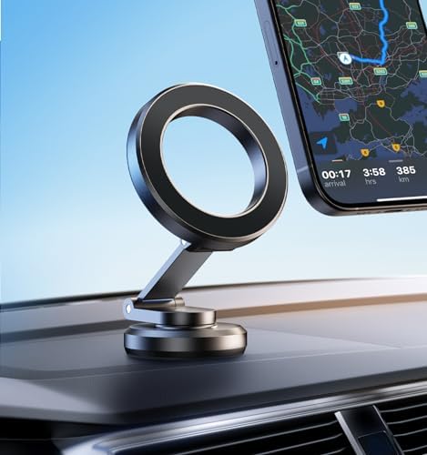 Magnetic Dashboard Phone Holder for Cars – Versatile Rotatable Mount for i Phone 15, 14, 13, 12 Pro Max Plus Mini & All Smartphones – Superior Stability for Hands-Free Navigation and Quick Access