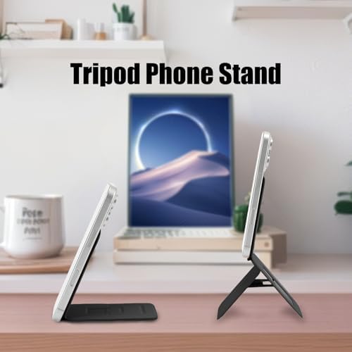 for Magsafe Phone Stand for iPhone 16-12, Black, Magnetic Foldable Tripod with Angle Adjustment – Enhanced Compatibility and Speed