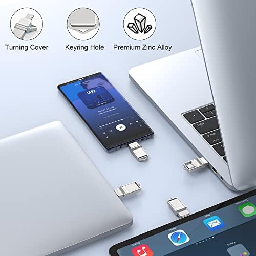 TOPESEL 128 GB Waterproof USB C Flash Drive – Dual USB 3.0 A & Type C Thumb Drive for Seamless Data Transfer on Computer, Mac, Smartphone & Tablet – Compact, Durable OTG Storage Solution for Professionals and Students