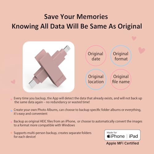 256 GB i Xflash USB Type C & Lightning Photo Backup Stick – Apple MFi Certified Storage Solution for i Phone & i Pad – Effortless Photo and File Transfer with High-Speed Performance – Ultimate Dual Compatibility for Travelers and Photographers