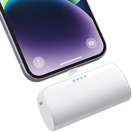 Ultra-Compact 5200 m Ah Power Bank for i Phone – PD Fast Charging Mini Portable Charger with Enhanced Compatibility for i Phone Models 14/13/12/11/XS/XR/X/8/7/6/6 s – Essential On-the-Go Battery Backup for Busy Lifestyles