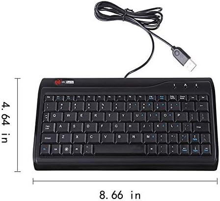 Compact Professional Mini Wired Keyboard – MCSaite 78-Key USB Design for On-the-Go Efficiency with Enhanced Compatibility for Laptops and Macs – Ideal for Industrial and Office Use