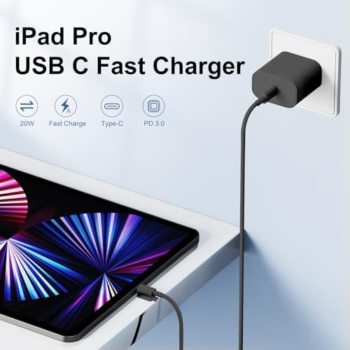 Ultimate 20 W Fast Charging Solution: 10 Ft i Phone 15 Charger with 3 Durable USB-C Cables & Dual Wall Adapters – Compatible with i Phone 15/15 Pro/Pro Max, i Pad Pro, Air Pods, and Samsung Devices for Rapid Power-Up and On-the-Go Convenience