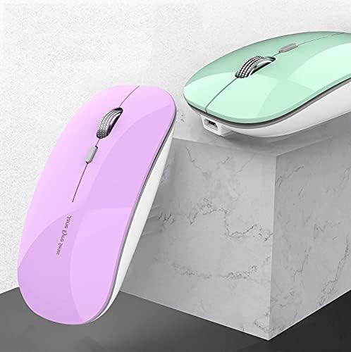 Uciefy Q5 Slim Rose Gold Wireless Mouse – Portable Optical Rechargeable Design with Silent Click, USB Receiver & Type C Adapter for Effortless PC, Laptop & Desktop Compatibility – Elevate Your Workspace with Style & Precision