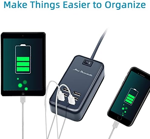 Ultimate 6-Port USB Charging Hub: High-Speed AC Power Adapter with Surge Protection for Seamless Device Charging at Home, Office, or Travel – Compact and Safe Charging Station for Smartphones, Tablets, and More