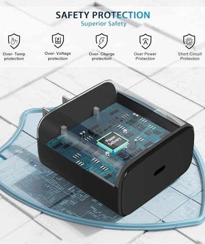 2025 45 W USB C Super Fast Charger for Samsung Galaxy S Series – Lightning-Fast Charging Adapter with 6 ft Cable for Ultimate Convenience – Compatible with Galaxy S25 Ultra, S24, S23, and More – Enhanced Safety Features for Reliable Power Delivery