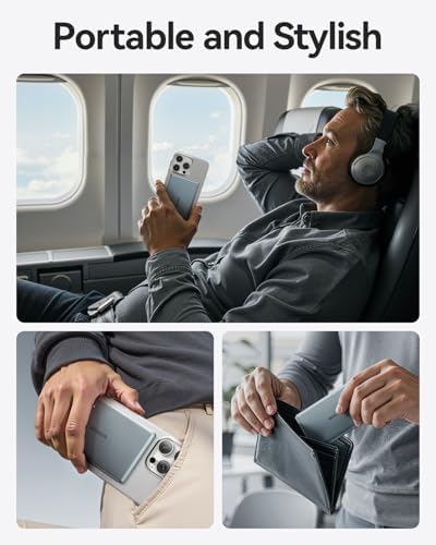 Ultra Slim 5000 m Ah Magnetic Power Bank for i Phone 16, 15, 14, 13, 12 – Qi2 Certified Portable Charger with 20 W PD Fast Charging & 15 W Wireless Capability – Lightweight Design for Effortless On-the-Go Charging – Advanced Safety Features for Device Protection