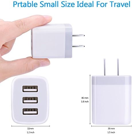 Rapid Charge Cube: High-Performance USB Wall Adapter (3.1 A) for i Phone & Samsung Devices – Compact Multi-Port Charger with Enhanced Safety Features for On-the-Go Convenience and Universal Compatibility