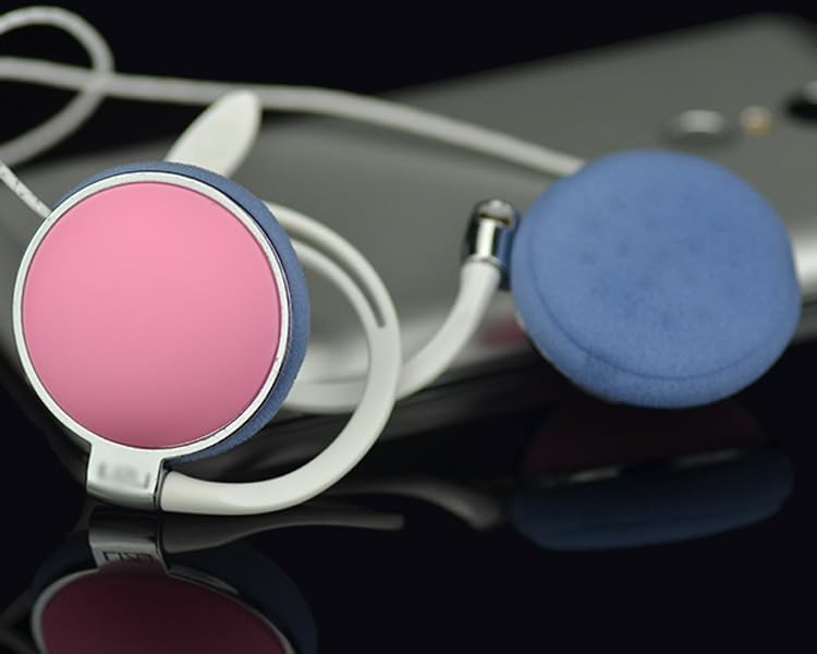 C-YOUNG Secure Fit Clip-On Earphones – Premium Over-Ear Stereo Headphones for Intense Workouts, Compatible with i Phone & Android – Lightweight, Sweat-Resistant with Built-in Microphone for Hands-Free Calls, Stylish Blue Design for Active Lifestyles