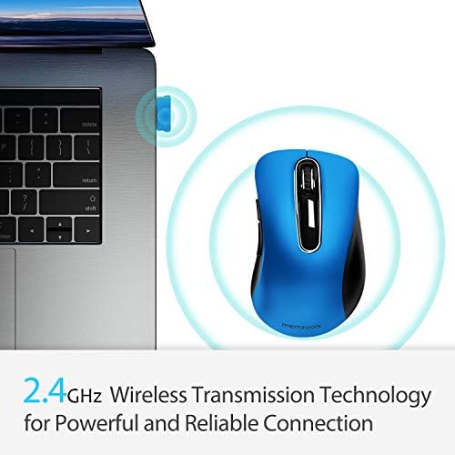 Upgrade Your Workflow with the Memzuoix 2.4 G Wireless Mouse – Ergonomic and Portable 1400 DPI USB Mouse for Laptop, PC & Desktop | 5 Customizable Buttons for Ultimate Control | Ideal for Professionals and Casual Users Alike