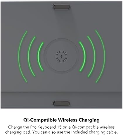 Transform Your Typing Experience with the ZAGG Pro Keyboard 12 – Compact Wireless Charging Multi-Device Keyboard for Windows, mac OS, Android & More – Ergonomically Designed for Comfort & Productivity – Effortless Device Switching for Modern Multitaskers