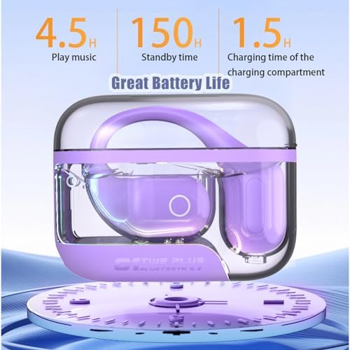 Revolutionary Open Ear Wireless Bone Conduction Headphones with Earhooks – Sport-Ready Bluetooth Earbuds for Active Lifestyles, Enhanced Comfort, and Surroundings Awareness, Perfect for Workouts and Daily Use