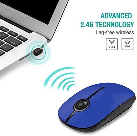 Sleek Vssoplor Wireless Mouse – Ultra-Slim Silent Optical Companion for Laptops & PCs | 2.4 GHz Nano Receiver, Perfect for Quiet Workspaces & Travel | Enhanced Compatibility for Windows, Mac & Linux