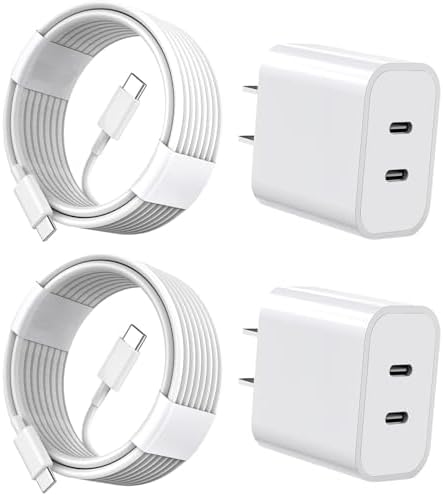 i Phone 16 & 15 Pro Dual Port USB-C Fast Charger with 6.6 ft Charging Cable – Rapid Charging Solution for i Phone 16/15 Series, Enhanced Durability & Convenience for On-the-Go Users