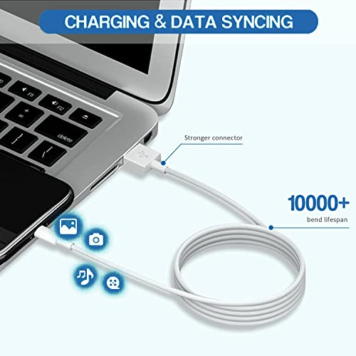 Fast Charging i Pad & i Phone Charger with 6.6 FT Lightning Cable – 12 W Portable Foldable USB Wall Charger for i Pad Mini, Air, and More – Versatile Travel Accessory for Quick Device Power-Up and Enhanced Compatibility