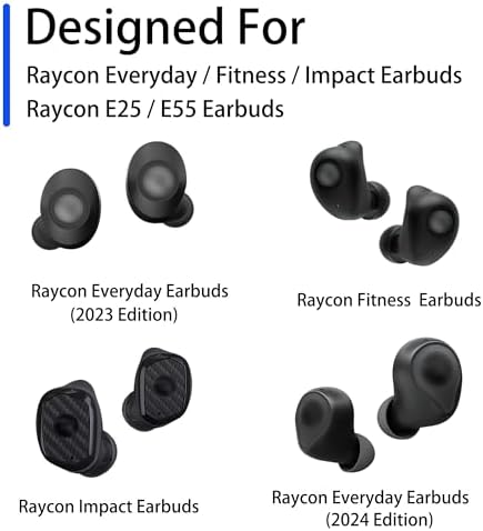 Revolutionary Comfort Foam Ear Tips for Ray-con E25 & E55 PRO Earbuds – Superior Noise Isolation, Secure Fit in 3 Sizes (S/M/L) – Perfect for Fitness Enthusiasts & Everyday Use, Effortless Installation & Maintenance
